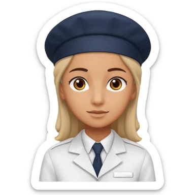 hazme una persona atendiendo en un comedor universitario detras de una vitrina sticker