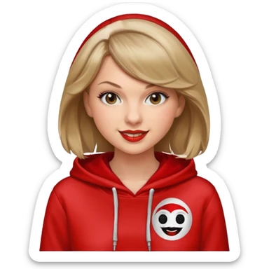taylor swift with la casa de papel hoodie  sticker