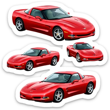 red corvette c5 from 2004 sticker