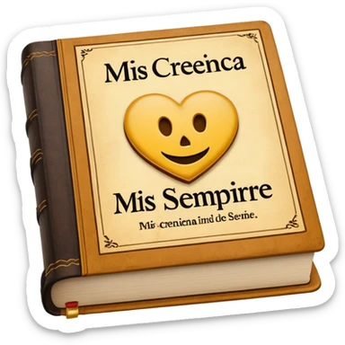 a book with the name "mis creencia de siempre" sticker