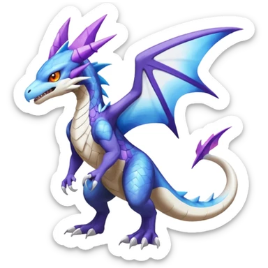 Shiny Noivern-Latios-Marowak-Lugia-Fakémon-hybrid-creature (full body)  sticker