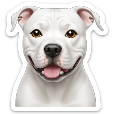 white staffordshire bull terrier sticker