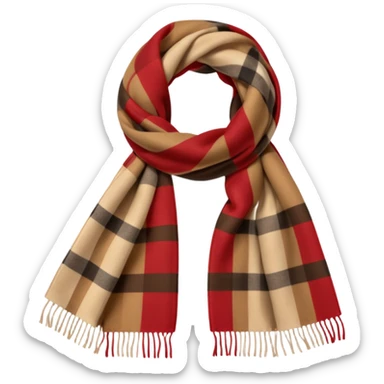 burberry type scarf sticker