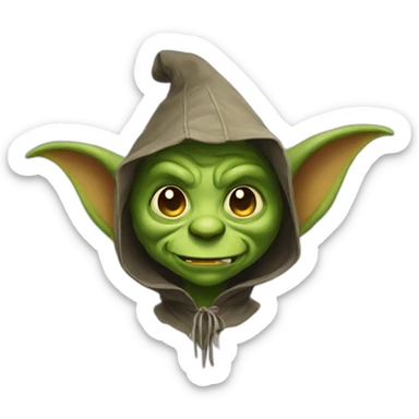 hooded goblin just goofing around sticker