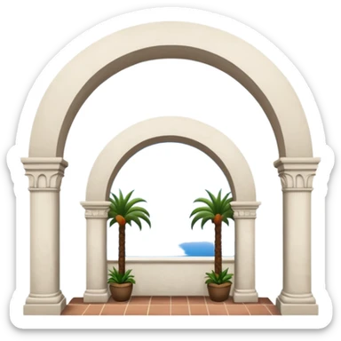 three arch like santa barbara serial sticker
