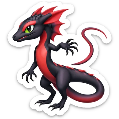 Colorful Exotic Meloetta-Salandit-Darkrai-Venom-Stitch-Fakémon-creature-hybrid sticker