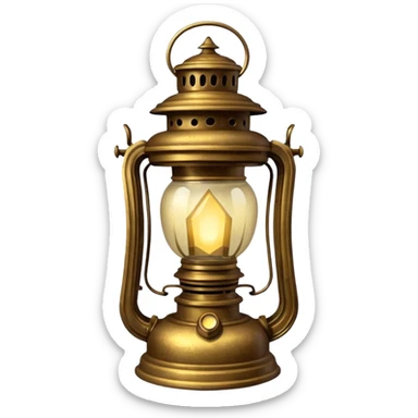glitter old lantern sticker