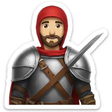 make an emoji like this 🧙🏻‍♂ but instead the guy without a beard and also wearing "Crusaders" clothing and a helmet plus with a sword and shield

 sticker