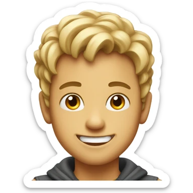 happy solo boy portrait sticker