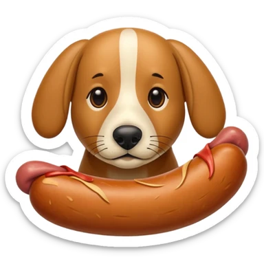 Perro salchicha marrón claro y oscuro sticker