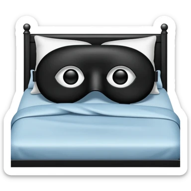 un antifaz color negro. sticker