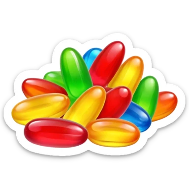colorful shiny gusher gummy sticker