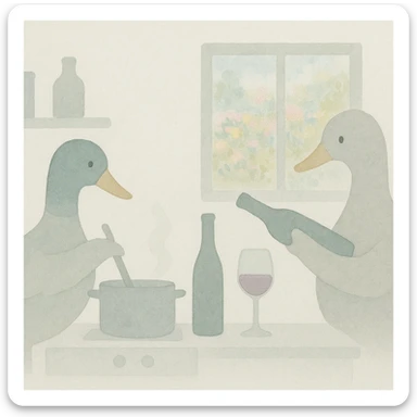 Add a window with a garden view outside, impressionist Monet watercolor style, 4:3 aspect ratio, soft pastel colors, vibrant garden scene visible through the window. sticker