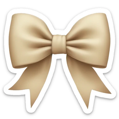Beige bow sticker