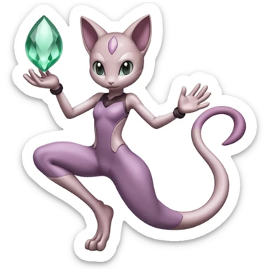 Meloetta-Mewtwo-Mew-Pokémon-Fakémon-fusion-hybrid-creature sticker