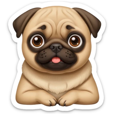 Pug com várias expressões sticker