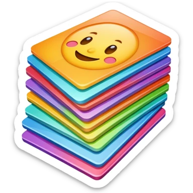 Many photocards in one stack sticker