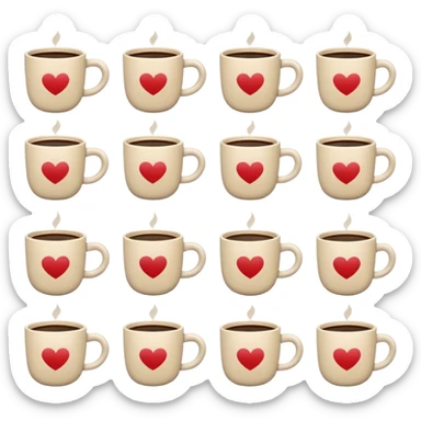 Minimalist icon set designed for social media, clean flat design, soft neutral color palette (#102b1f #ffbdc5 #4d0011 #ffffff #ffd9d9), simple coffe, smooth lines, modern and elegant style, cons grils, consistent stroke width, aesthetic and cohesive. sticker