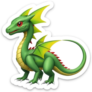 Rayquaza-Sceptile-Flygon-fusion sticker