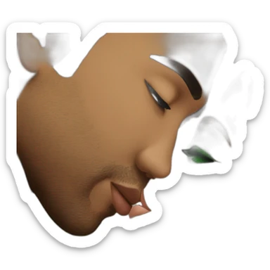 kiss-kiss romeo santos and girl green eyes and very long dark blond hair sticker