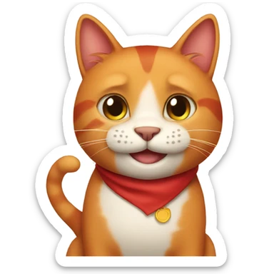 proud red cat congratulations sticker