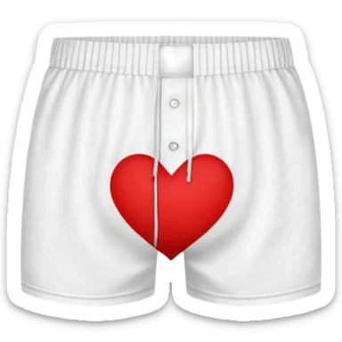 dungeon crawler carl's boxer shorts: white men's boxer shorts with red heart print sticker