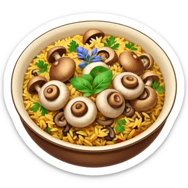 Mushroom biriyani sticker