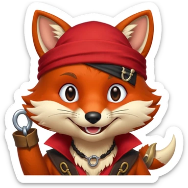 Foxy the pirate fox sticker