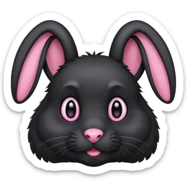 conejo negro sticker