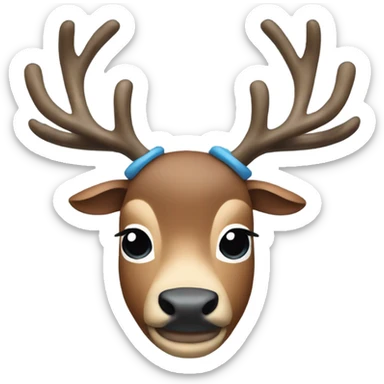 Tony tony chopper blue nose reindeer  sticker