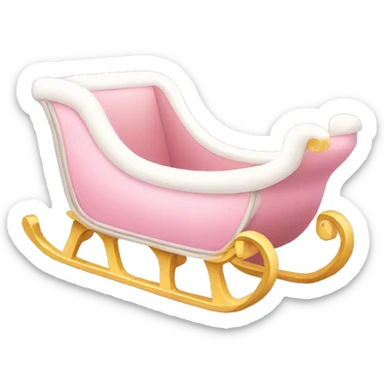 light pink sleigh sticker