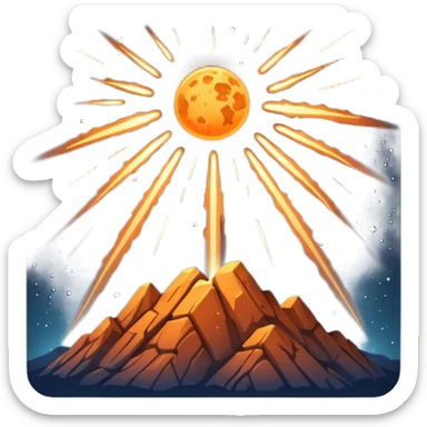 meteor shower sticker