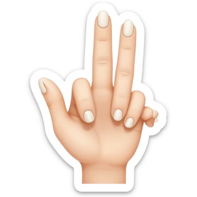 A small finger in the large pic sticker