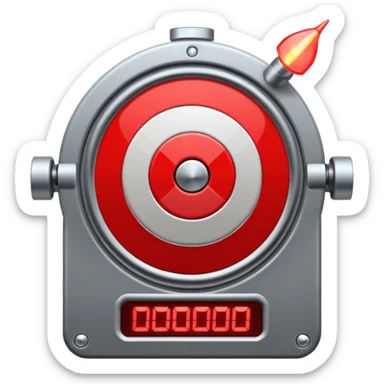 Moving target board with blinking light sticker