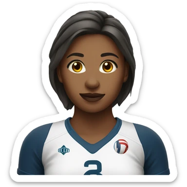 Passionate girl volleyball player sticker