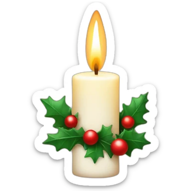 christmas candle sticker