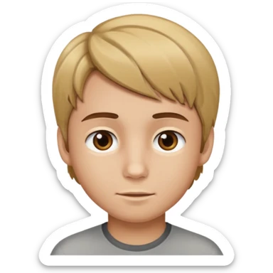 Je veux un garçon qui est brun et qui a des mèches blondes au cheveux sticker