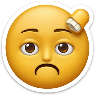 Un emoji de una cara mordiéndose el dedo sticker