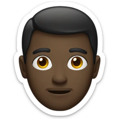 person with slanted eyes sticker