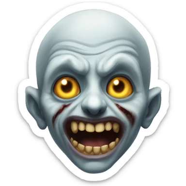 ghoul: Mischievous and occasionally malevolent spirits that inhabit wizarding dwellings, often found in attics or basements. sticker