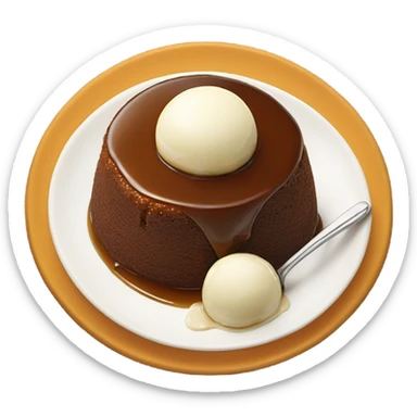 sticky toffee pudding with ice cream sticker