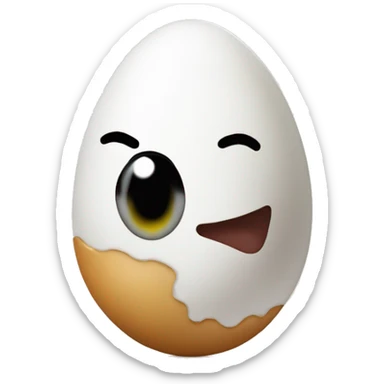 hard boiled egg with a little bit of black pepper on it sticker