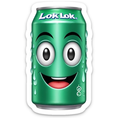 a jungle juice flavored four loko outstretching its arms for a hug sticker
