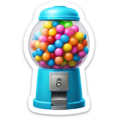 Gumball machine with neon gumballs  sticker
