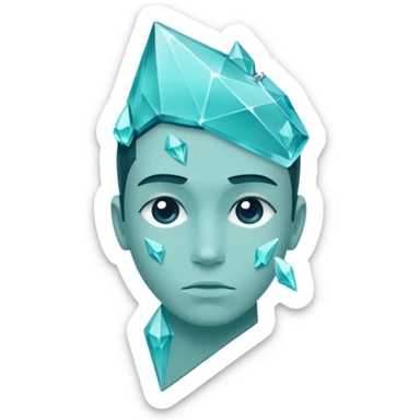 Appearance: His body is composed of durable, aquamarine-colored organic crystals. He has a sharp head and crystal shards on his back. sticker