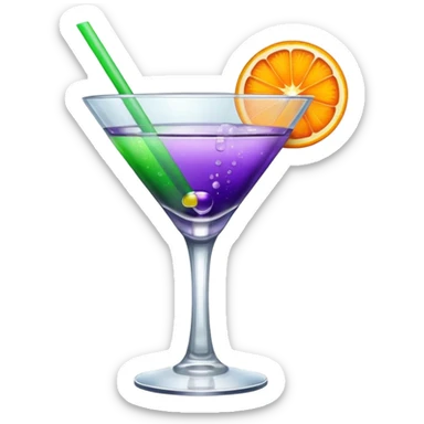 cocktail glass sticker