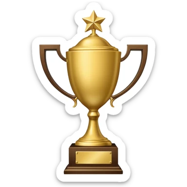 3rd runner up trophy for a winter holiday decorating contest sticker