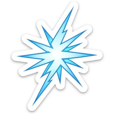A lot of light blue rays lightnings sticker