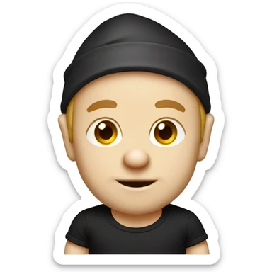 gnome in a black t-shirt sticker