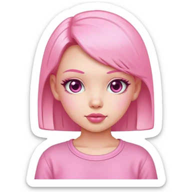 Cute cool pink 2000s bimbo girl sticker